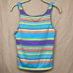 Lauren Ralph Lauren Striped Swim Tankini Tank Top